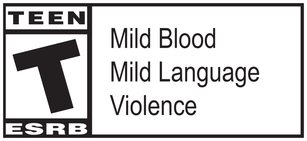 ESRB Teen rating - Mild blood, Mild language, violence